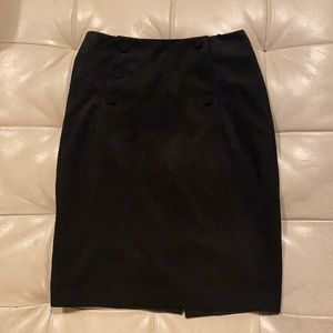 H&M Velvet Skirt with Buttons
